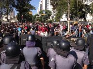 Aksi Demo di Sao Paulo,...