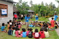 Anak-anak korban banjir...