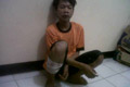 Dorong motor di minimarket,...