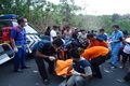 Polisi olah TKP kecelakaan...
