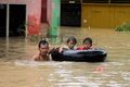 Korban banjir Desa Cabang...