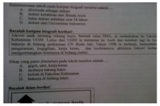 Jokowi di soal UN SMP,...