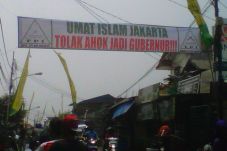 Spanduk Penolakan Ahok...