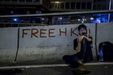 Demonstran Hong Kong...