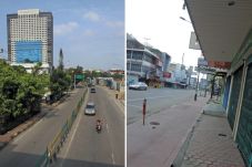 Suasana Kota Lengang...