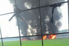 KSAU: Pesawat Terbakar...