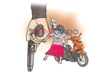 Pertahankan Motor, Perampok...