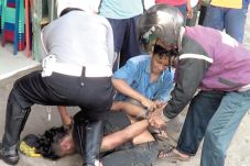 Tertabrak , Begal Ditangkap