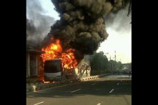 Bus Transjakarta Terbakar...