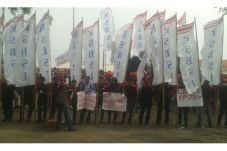 Buruh di Banten Tolak...