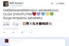 Tweet Raffi Ahmad Masuk...