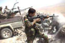 While Kurdish Fighters...