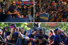 Barcelona Rayakan Sukses...