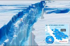 Giant Iceberg Splits...