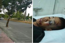 Tabrak Pohon di Tengah...
