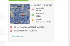 Lima Kali Digoyang Gempa,...