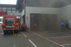 Asap Mengepul di Terminal...