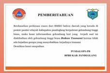 BPBD Tegaskan Pantai...