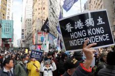 Demonstran Hong Kong...