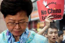 Demonstran Hong Kong...