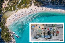 Curi Pasir Pantai Sardinia,...