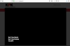 Laman Resmi KPK Berlatar...