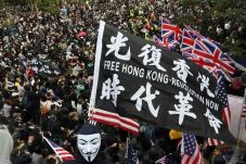 Demonstran Hong Kong...