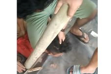 Maling Besi Dihajar...