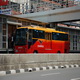 Bus TransJakarta keluar asap, lalin padat