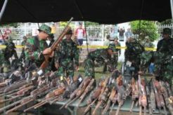 Senpi & amunisi sisa konflik Ambon dimusnahkan