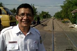 Kereta yang melintas di Kalasan harus melambat