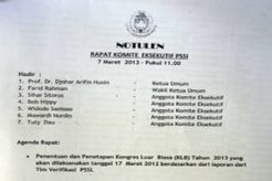 Inilah isi notulen rapat siluman PSSI
