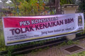 Tolak kenaikan BBM, PKS penuhi jalan dengan spanduk