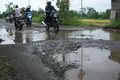 Jalan rusak di Kabupaten Sleman bertambah parah