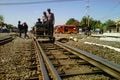 Bantalan rel kereta Pantura Pegandon-Kaliwuru diperiksa