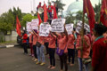 Demo buruh PT Wingoh berlanjut di kantor wali kota