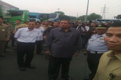 SBY sapa pemudik di Terminal Kp Rambutan