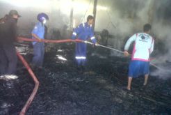 Pabrik pengolahan rotan di Tegal terbakar