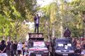 Massa demo di depan kantor Bupati Polman