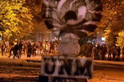 Kampus UNM masih dijaga ketat aparat
