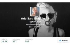 Ucapan duka cita di akun Twitter Ade Sara