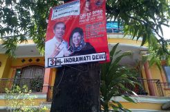 Atribut kampanye masih terpasang, warga  Manggarai kecewa