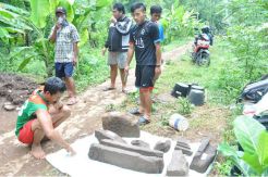 Arkeolog temukan pondasi candi di Tuntang