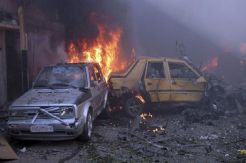 Dua bom mobil guncang Homs, 37 orang terbunuh