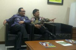 Bos BTN dan Mandiri mesra di kantor BUMN