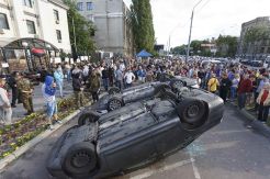 Demo Anti-Rusia Pecah di Ukraina