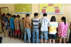 Pesta Sabu di Kebun Sawit 10 Orang Ditangkap