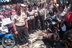 Polisi Sita 126 Motor Berknalpot Bising
