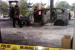 Sebelum Terbakar Avanza di SPBU Sentul Sempat Meledak