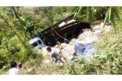 Truk Bawa Rongsokan Terjun ke Jurang